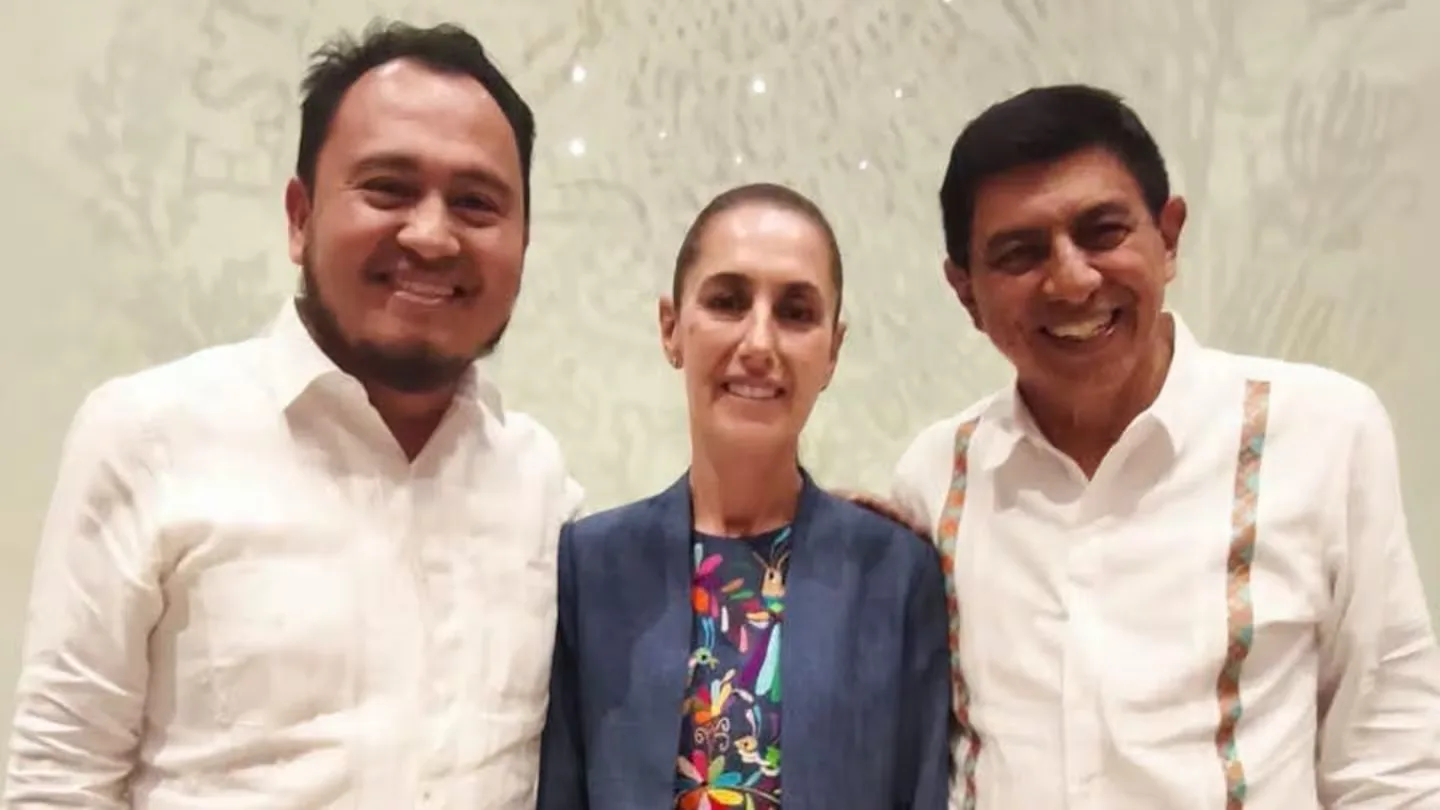 Claudia Sheinbaum y Salomón Jara abordan demandas educativas en Oaxaca