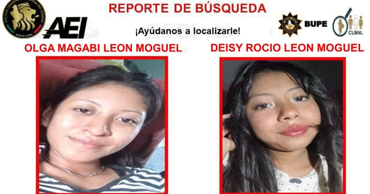 Continúa la búsqueda de dos hermanas desaparecidas en García, Nuevo León