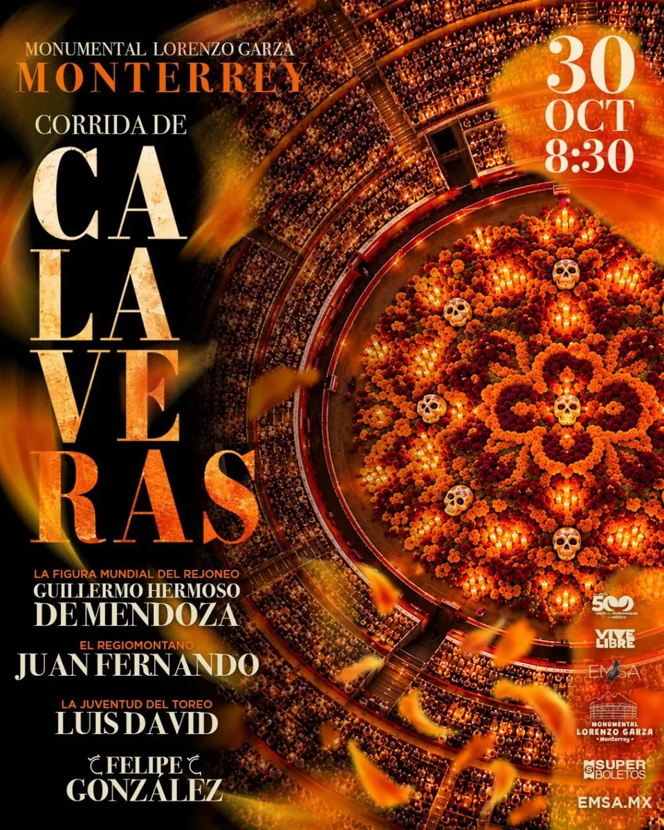 Guillermo Hermoso de Mendoza regresa a la corrida de Calaveras en Monterrey