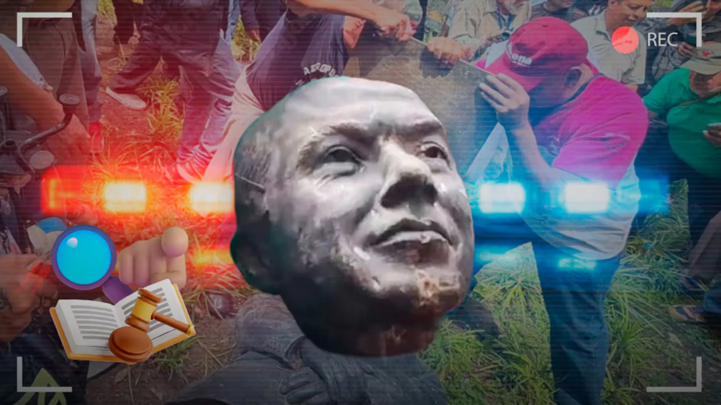 Denuncian a funcionarios por decapitación de estatua de Felipe Calderón