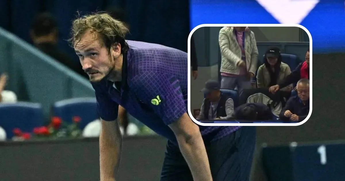 Medvedev descalificado en el Abierto de China tras golpear a un espectador