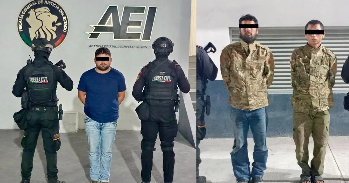 Detienen a tres presuntos delincuentes en operativos en Nuevo León