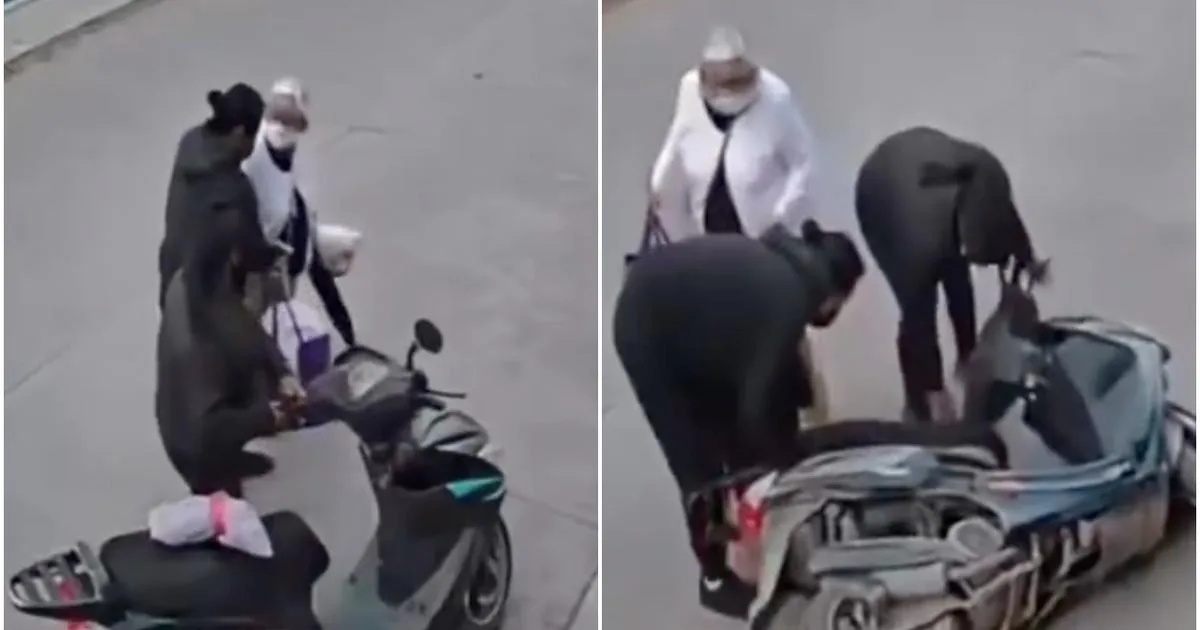 Intento de robo a adulta mayor frustrado por caída de motocicleta en Tepotzotlán